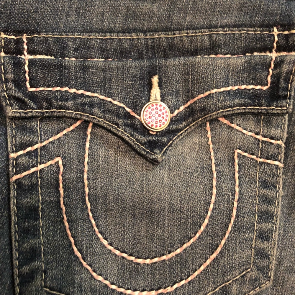 🎀True Religion Pink Rhinestone Jeans - Picture 5 of 7
